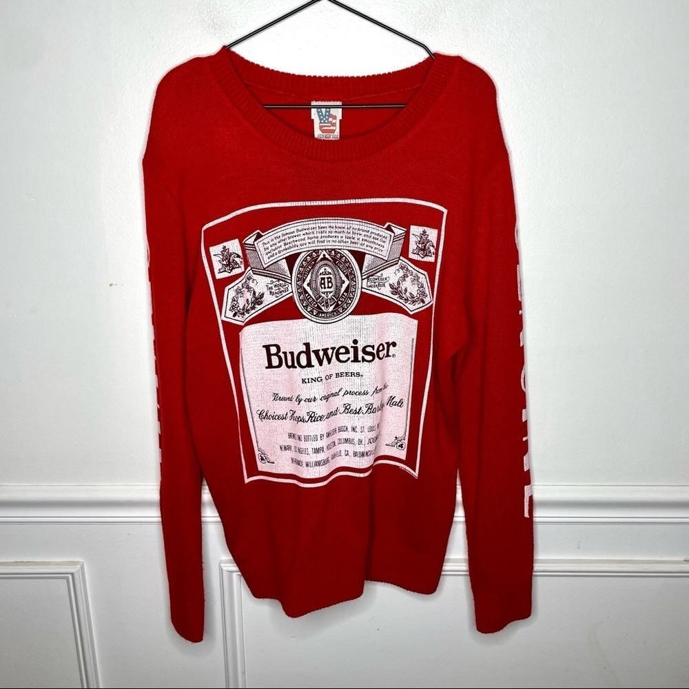 Urban Outfitters Junk Food Budweiser Crew Sweater